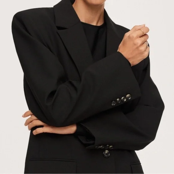 NWT Pernille x Mango black blazer - Picture 2 of 4